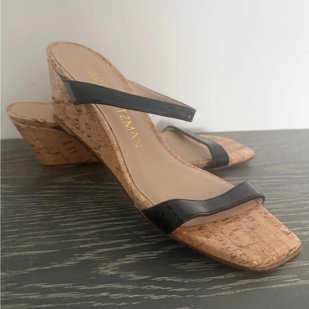 Stuart Weitzman Aleena 50 Wedge Sandals Sz 8 - Picture 2 of 9